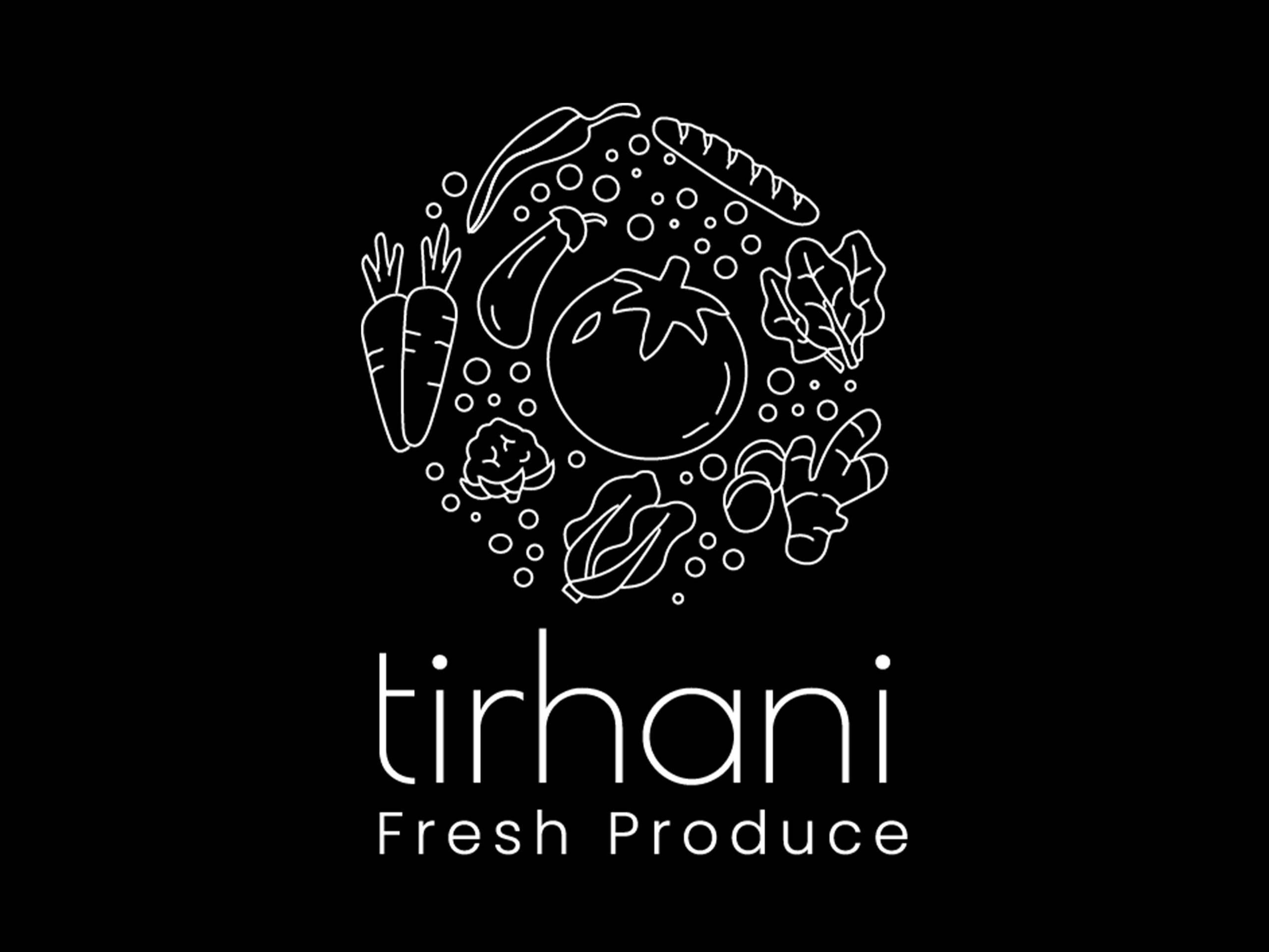 Tirhani Fresh Produce logo white